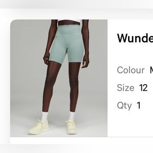 New Lululemon Wunder Train HR Shorts 6” size 12 Crater Blue